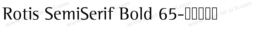 Rotis SemiSerif Bold 65字体转换